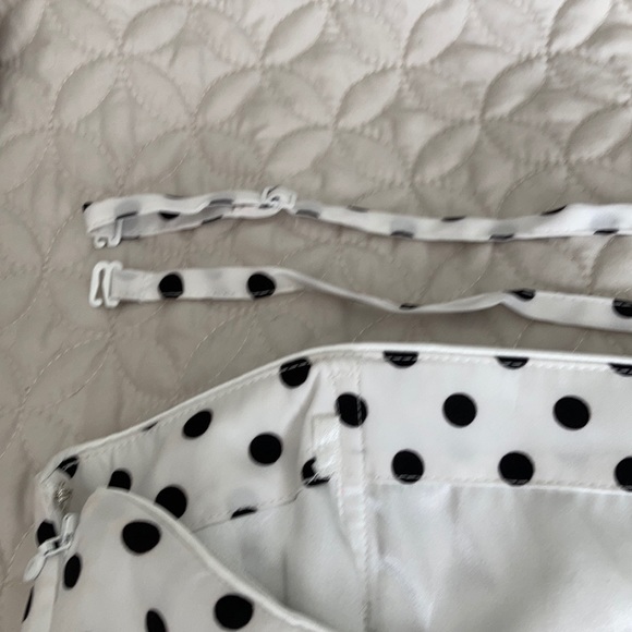 WHBM Convertible Polka Dot High Low Dress - Picture 6 of 15